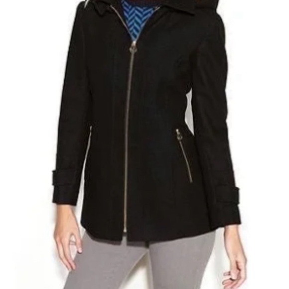 MICHAEL Michael Kors Jackets & Blazers - Michael Kors Black Wool Coat Jacket Size 6
